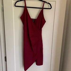 Maroon Spaghetti Strap Dress